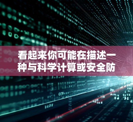 看起来你可能在描述一种与科学计算或安全防护相关的软件或工具。以下是一些可能相关的内容和推荐
