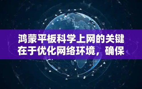 鸿蒙平板科学上网的关键在于优化网络环境，确保安全和高效。以下是一些科学上网的方法和步骤