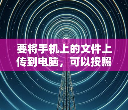 要将手机上的文件上传到电脑，可以按照以下步骤操作