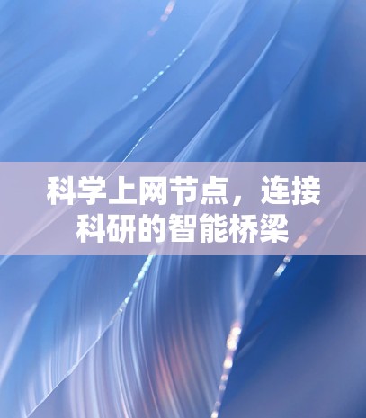 科学上网节点，连接科研的智能桥梁