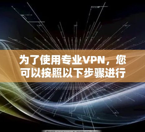 为了使用专业VPN，您可以按照以下步骤进行