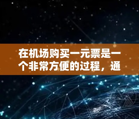 在机场购买一元票是一个非常方便的过程，通常价格为1美元，且通常免费。以下是一个详细的步骤指南