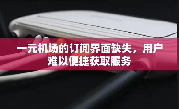 一元机场的订阅界面缺失，用户难以便捷获取服务