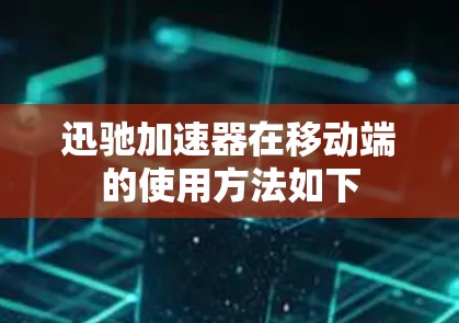 迅驰加速器在移动端的使用方法如下