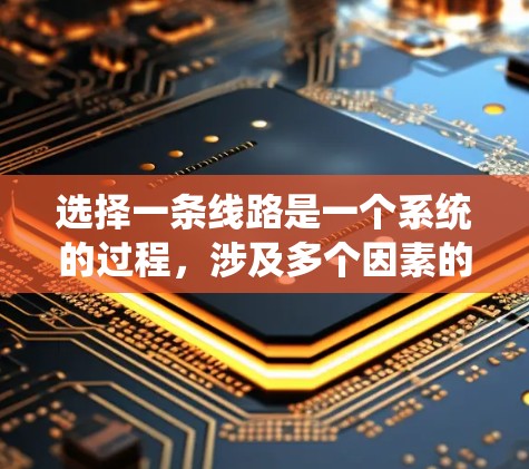 选择一条线路是一个系统的过程，涉及多个因素的综合考量。以下是一步步的解决方案