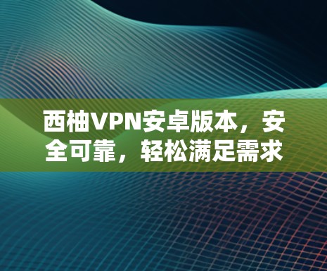 西柚VPN安卓版本，安全可靠，轻松满足需求