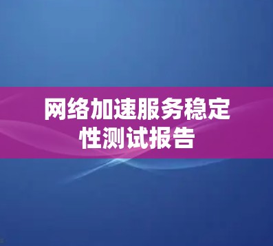 网络加速服务稳定性测试报告