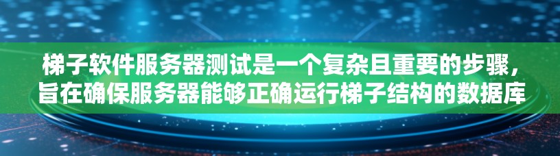 梯子软件服务器测试是一个复杂且重要的步骤，旨在确保服务器能够正确运行梯子结构的数据库。以下是详细的步骤指南