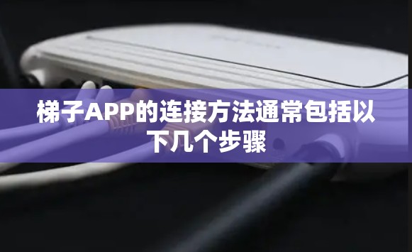 梯子APP的连接方法通常包括以下几个步骤