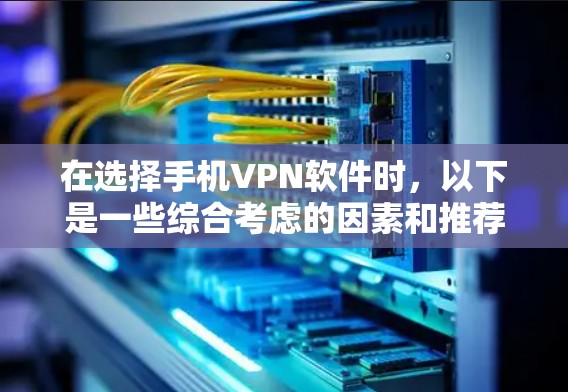 在选择手机VPN软件时，以下是一些综合考虑的因素和推荐